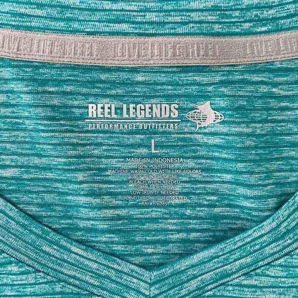 Reel Legends Performance Outfitters Short Sleeve Shirt Men's Large NEW - Picture 7 of 8